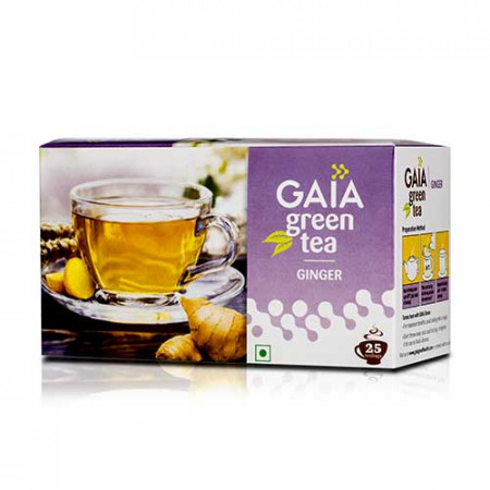 GAIA GREEN TEA GINGER 50GM